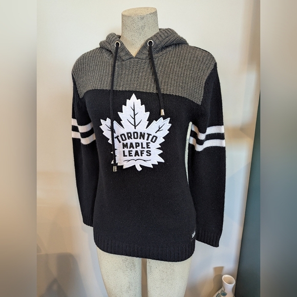 Knit NHL Toronto Maple Leafs Hoodie Sweater Size M - Picture 1 of 10